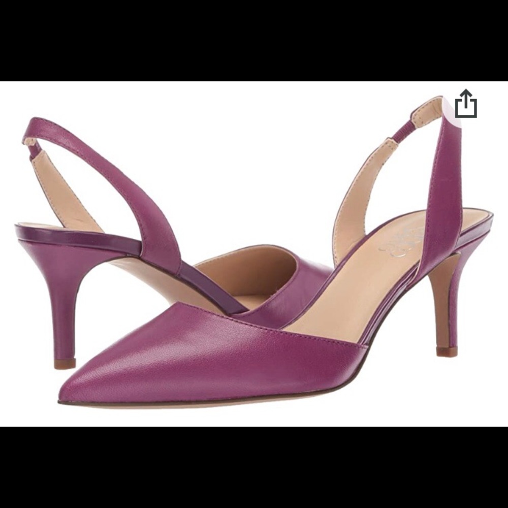 NWT Franco Sarto Tokyo purple sling back heels 7